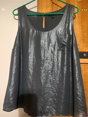 Apt. 9 Metallic Gray Scoop Neck Tank